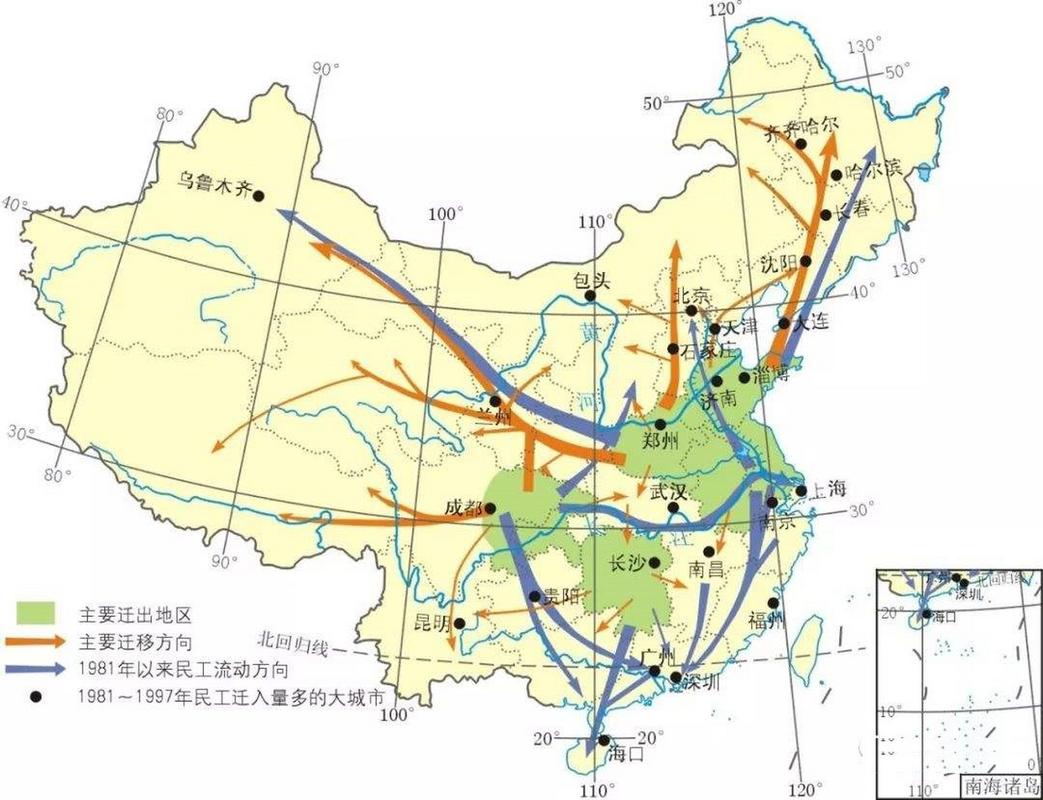 城市迁移地图